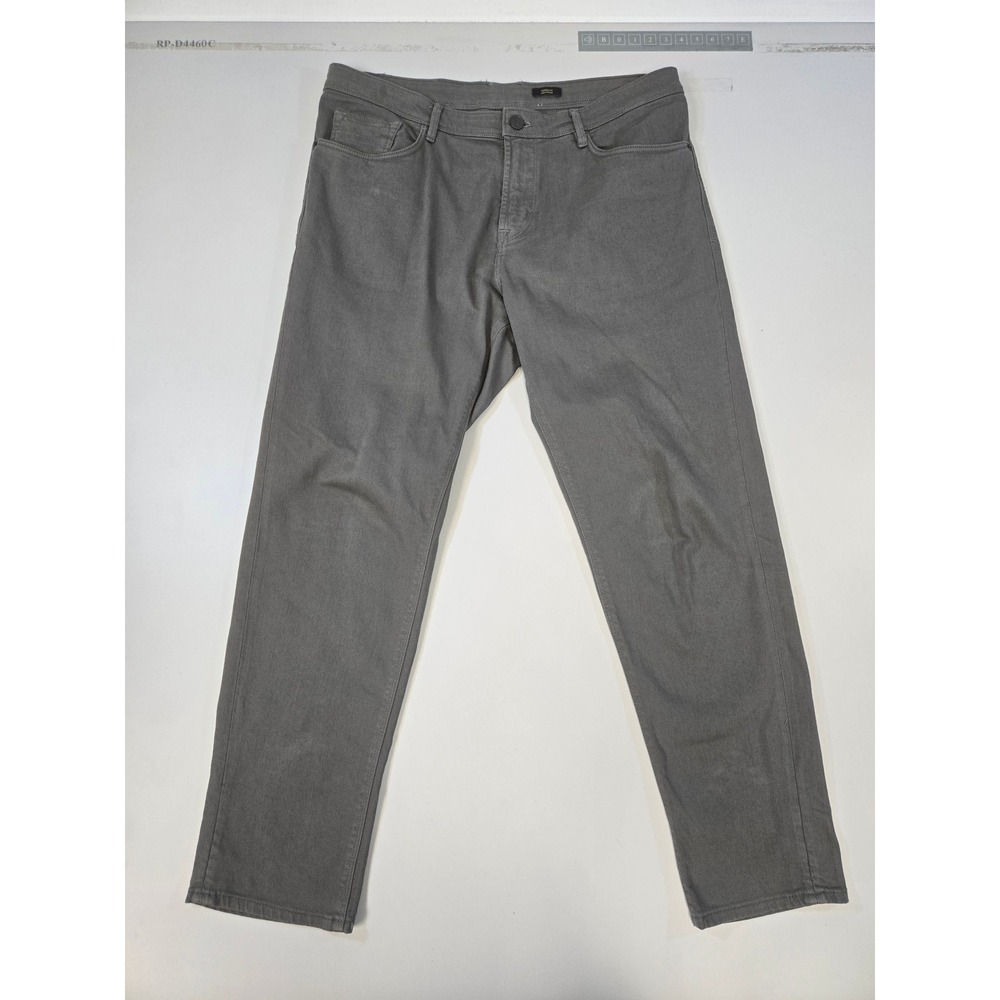 Massimo Dutti Mens Tapered Fit Grey Five Pocket Pants Trousers Size 35x28